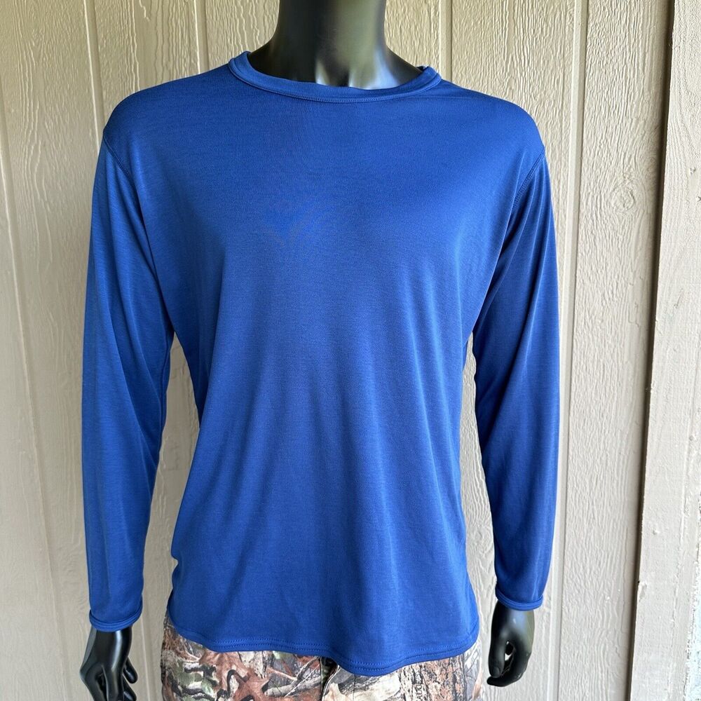 Patagonia Capilene Shirt Mens Size Large Blue Long Sleeve Made In USA Gorpcore